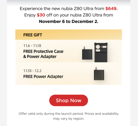 Az email és a webshop termékoldala szerint is ezek az ajándékok járnak a telefonhoz