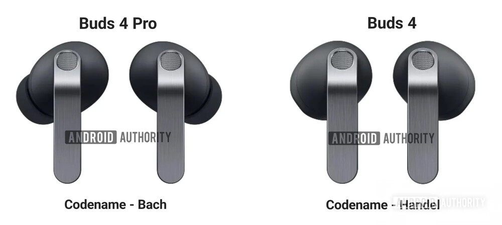 A Galaxy Buds4 Pro és Buds4 ezüst-fekete színekben