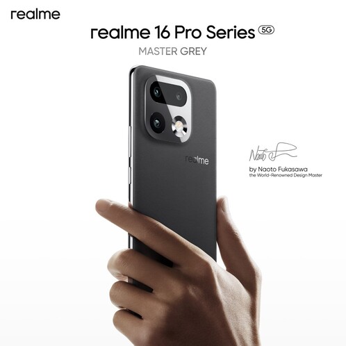 A fekete és arany színű változat a Realme 16 Pro sorozatból