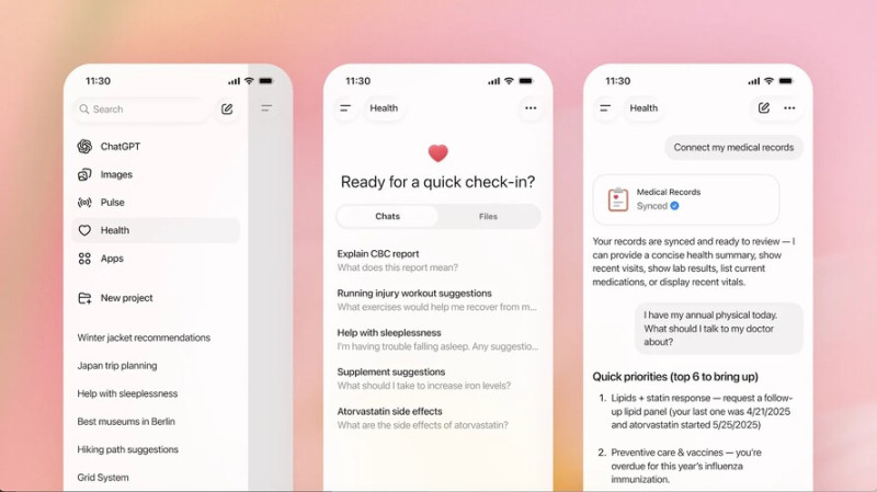 A ChatGPT Health mobilon