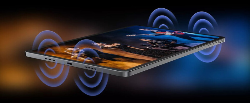 Négy hangszóróval van felszerelve a tablet