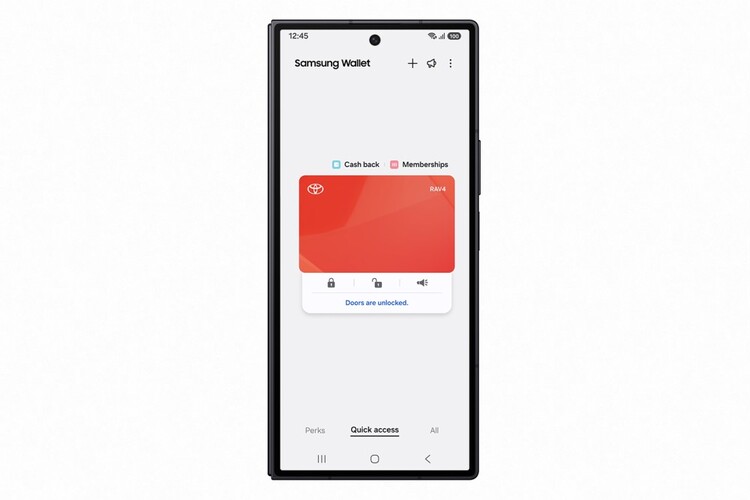 Digitális kulcs a Toyota RAV4-hez egy Samsung Galaxy Z Fold 7-ben