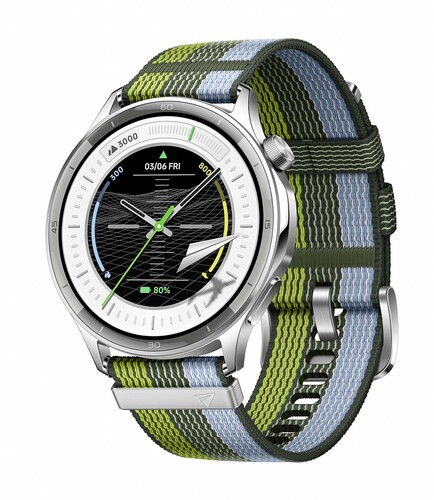 A fantom fekete és a csillogó ezüst színváltozatok az Oppo Watch S-ből