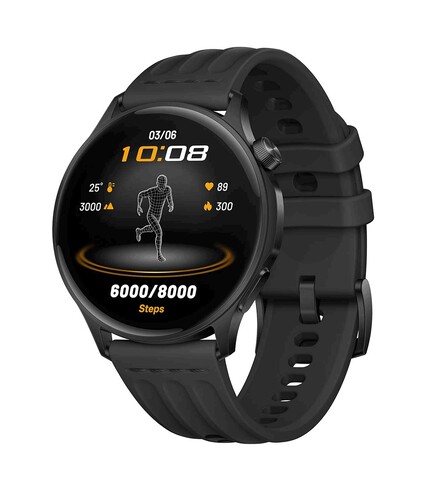 A fantom fekete és a csillogó ezüst színváltozatok az Oppo Watch S-ből