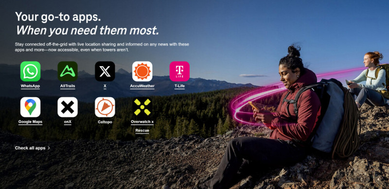 Aktív a műholdas segélyhívás és adatforgalom a T-Mobile amerikai hálózatán