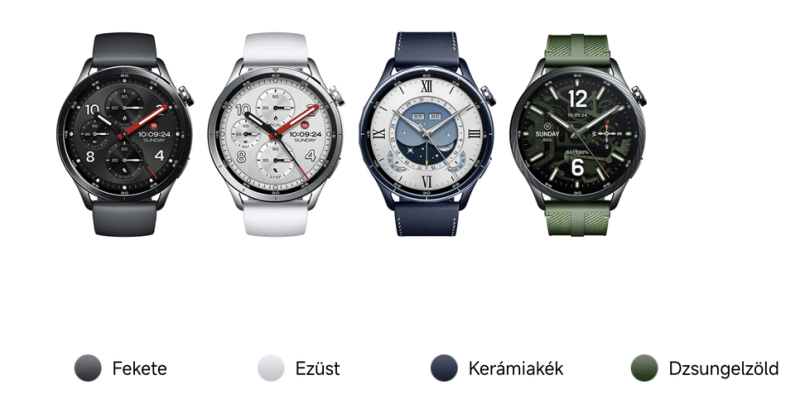 A Xiaomi Watch S5 itthon elérhető színei