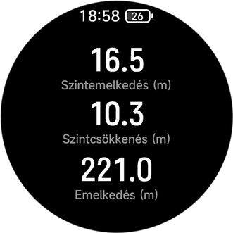 Edzésképernyők az órán