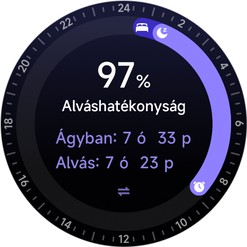 Alvási adatok az órán (további képek a galériára kattintva)