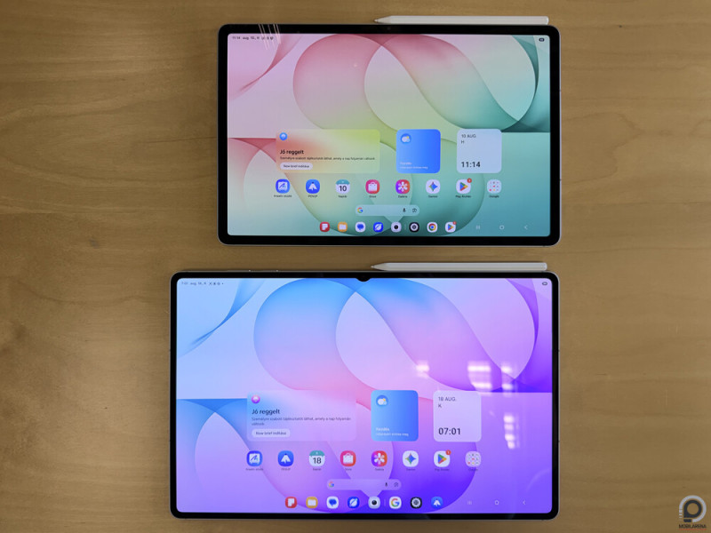 A képen felül a Galaxy Tab S12+, alul az Ultra