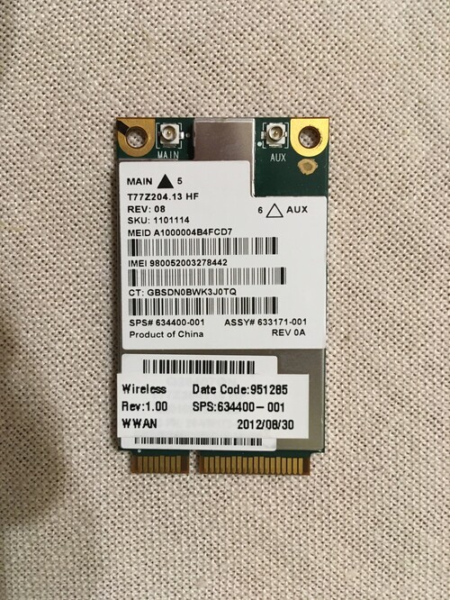 Sierra Wireless MC8355 AirPrime 3G WWAN Modul - HardverApró