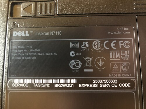 Dell 7110 аккумулятор