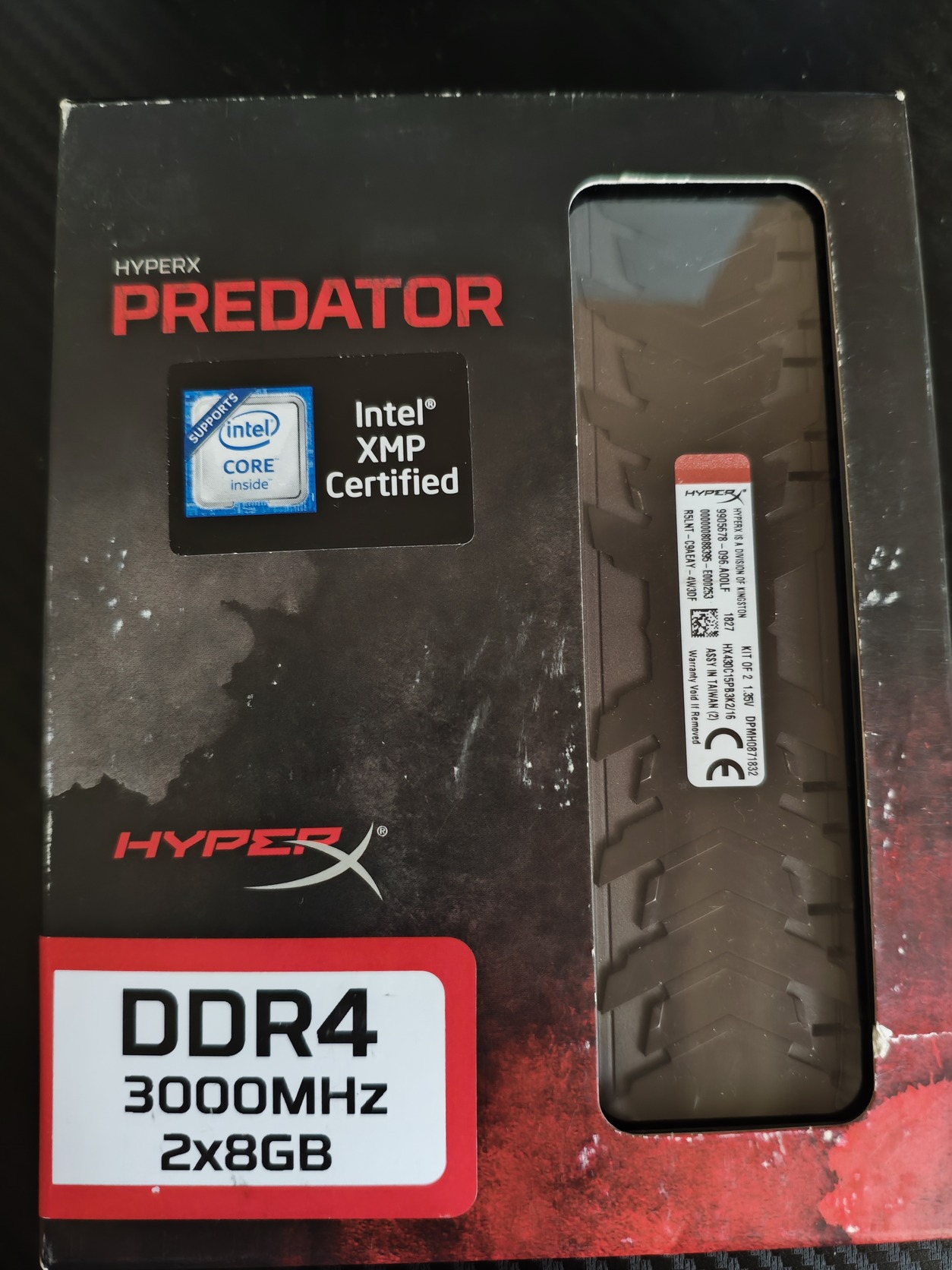 Eladó Hyperx Predator DDR4 RAM dual channel 2x8gb cl15 3000MHz ...