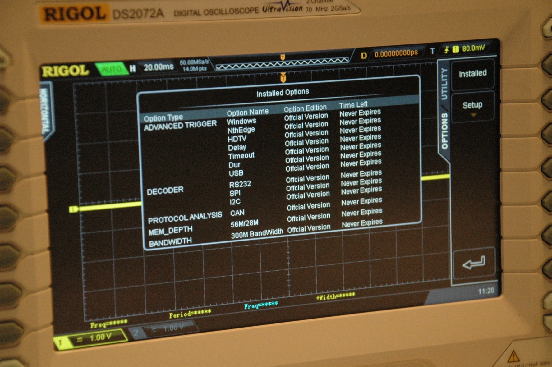 Rigol DS2072A oscilloscope 2302A update-el 300 MHz - HardverApró