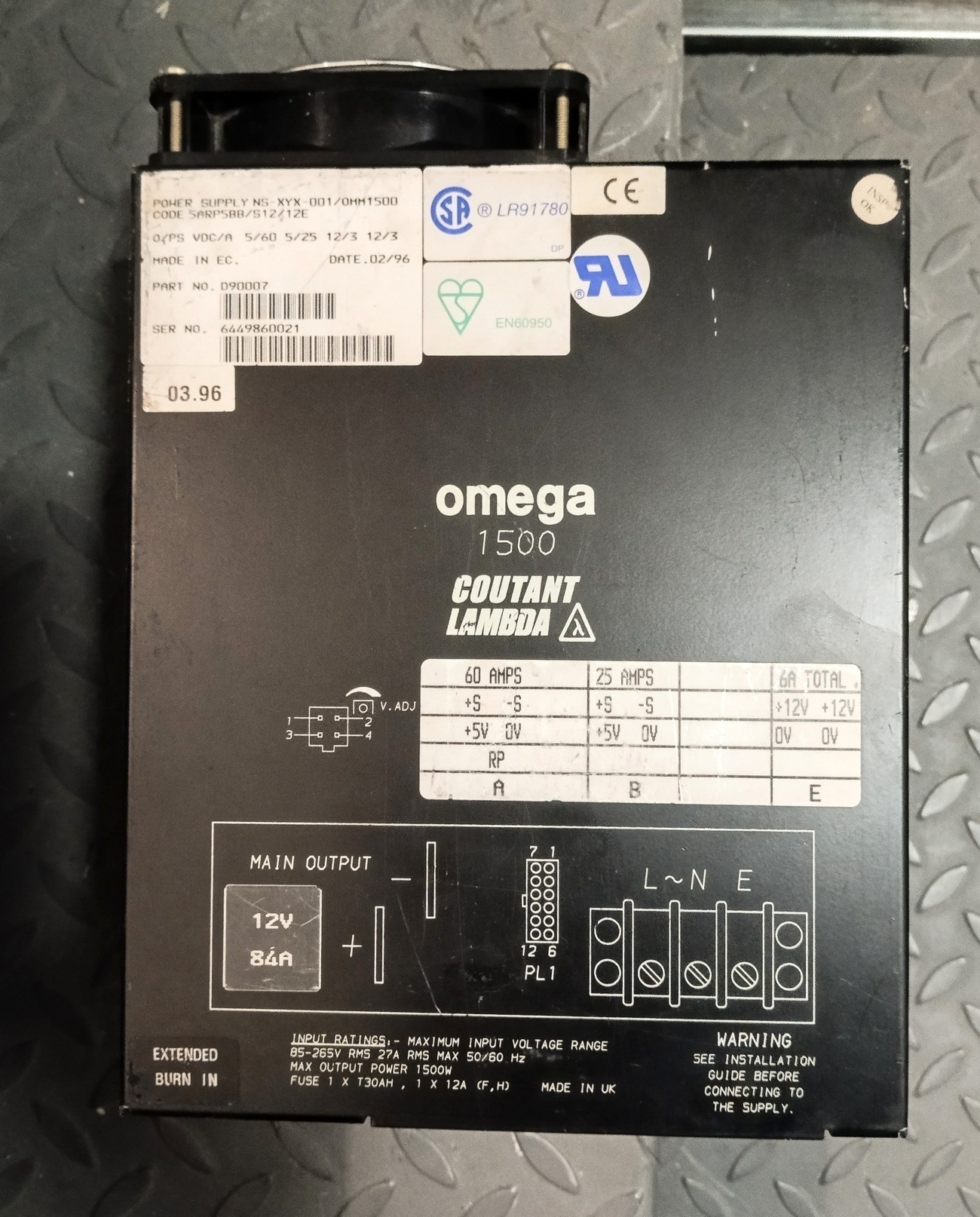Omega 1500 Coutant Lambda 1500W-os tápegység - HardverApró