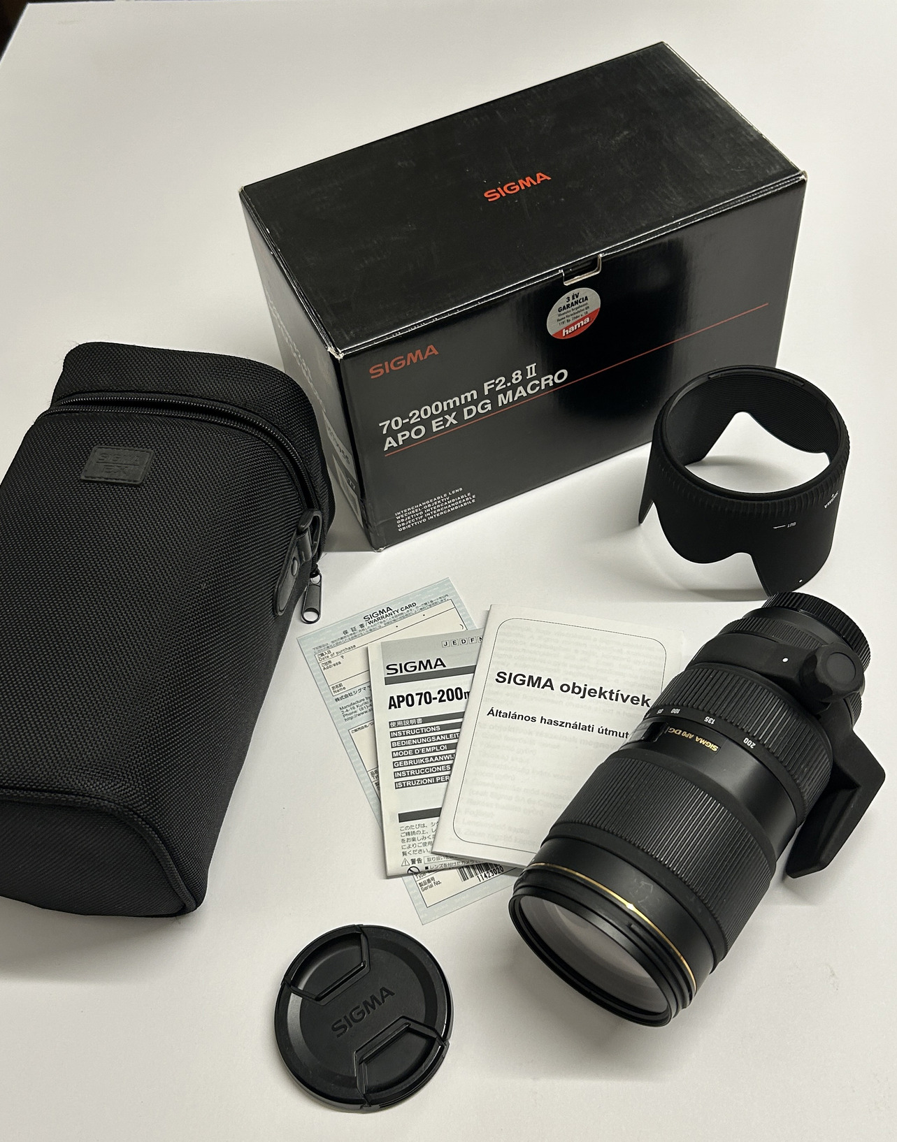 Objectif Sigma EX 70-200mm F/2.8 APO DG Macro HSM II – Pour Pièces (défectueux)
