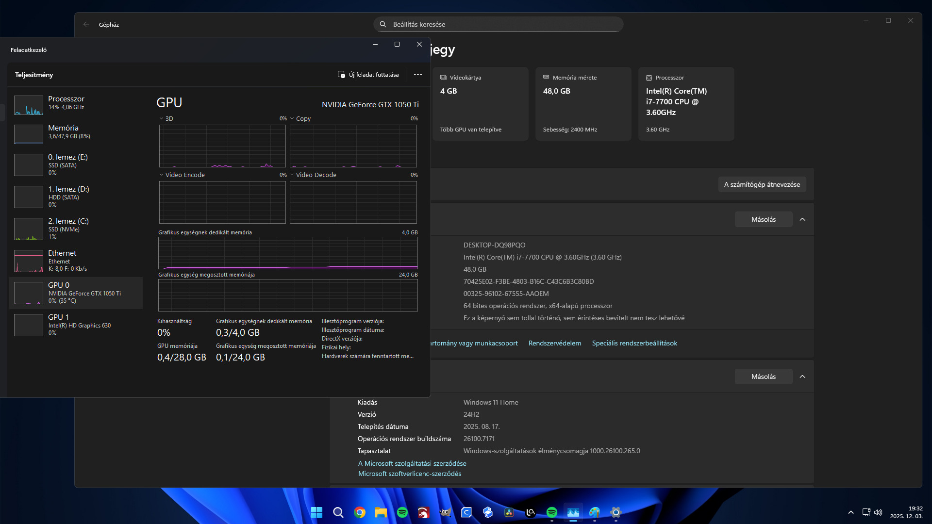 Alienware Aurora R6 i7 7700 / GTX 1050 Ti / 48 GB RAM szép állapot ...