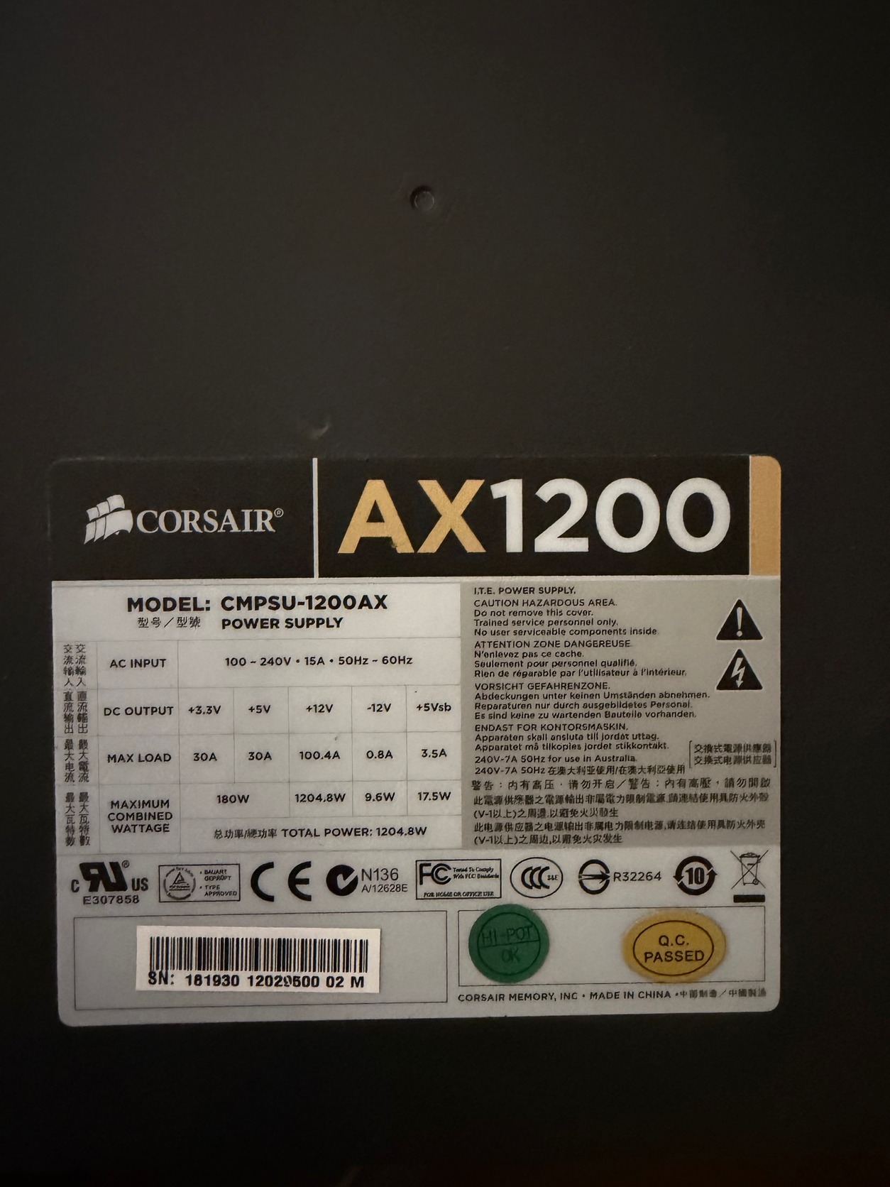 Corsair AX1200 Teljesen Moduláris Tápegység Eladó 80+ Gold - HardverApró