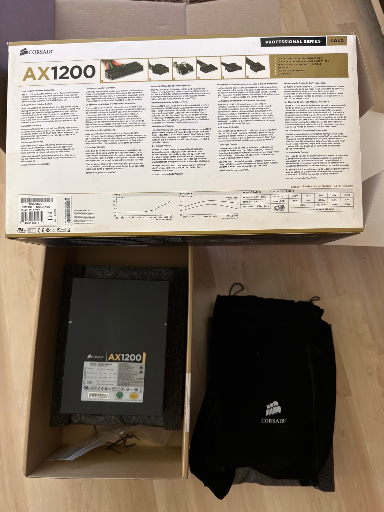 Corsair AX1200 Teljesen Moduláris Tápegység Eladó 80+ Gold - HardverApró