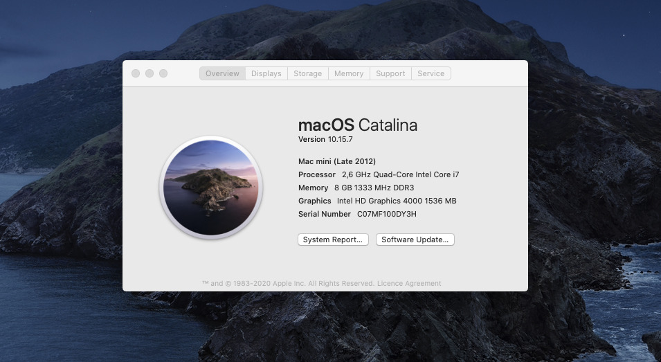 Apple Mac Mini late 2012 intel Core i7 3720QM 8GB RAM 128 SSD OS ...