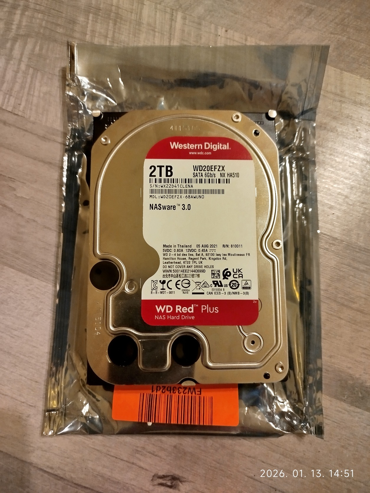 HDD WD NAS 3.5 4TB 128MB SATA3 RED PLUS - miniatura 2