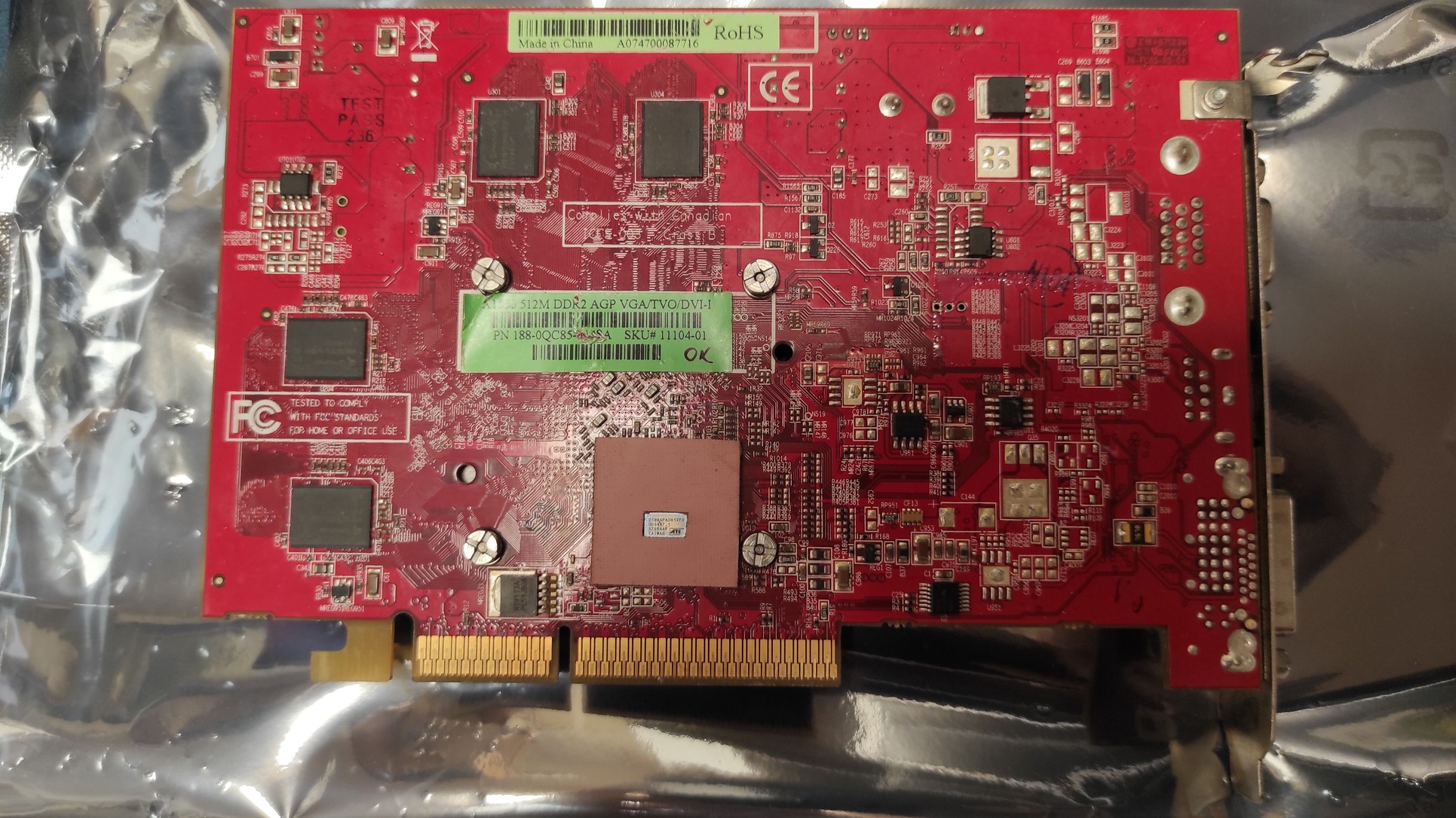 ATI SAPPHIRE Radeon X1550 512MB erős AGP videokártya eladó - HardverApró