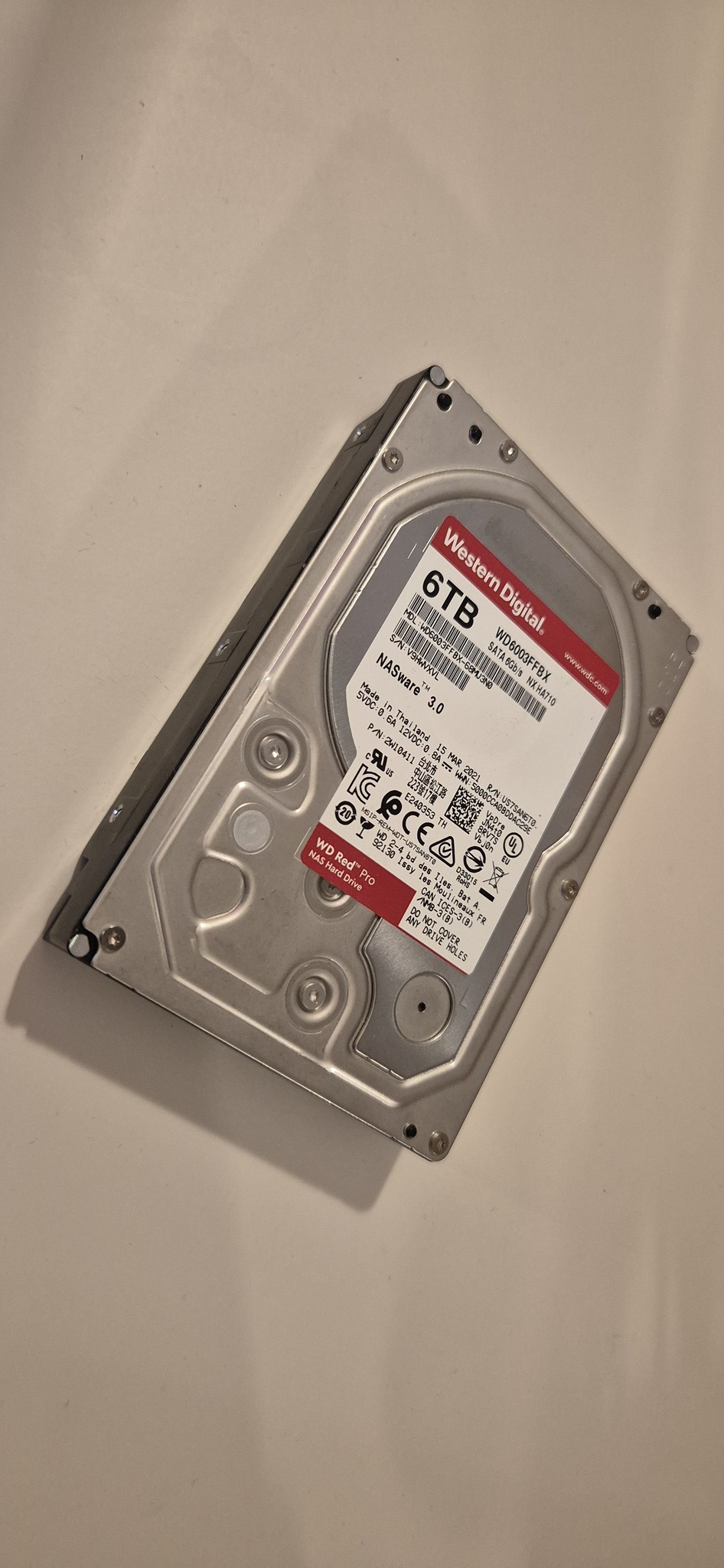 Western Digital WD Red PRO NAS – Hard Disk Da 16TB, Modello WD161KFGX, Per Sistemi Di Archiviazione Professionali