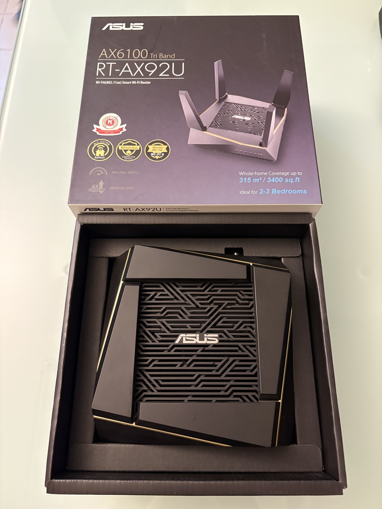 Asus RT-AX92U Tri-Band WiFi 6 (ax) router - HardverApró