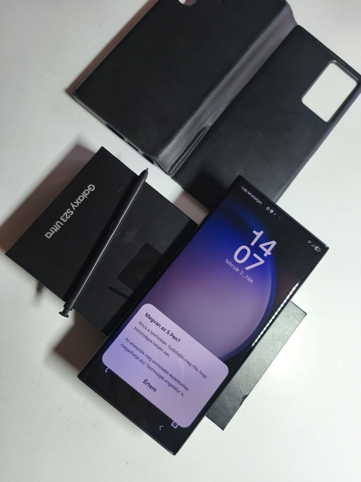 Samsung Galaxy S23 Ultra 5G 256GB gyári fóliás, hibátlan, gyári doboz ...