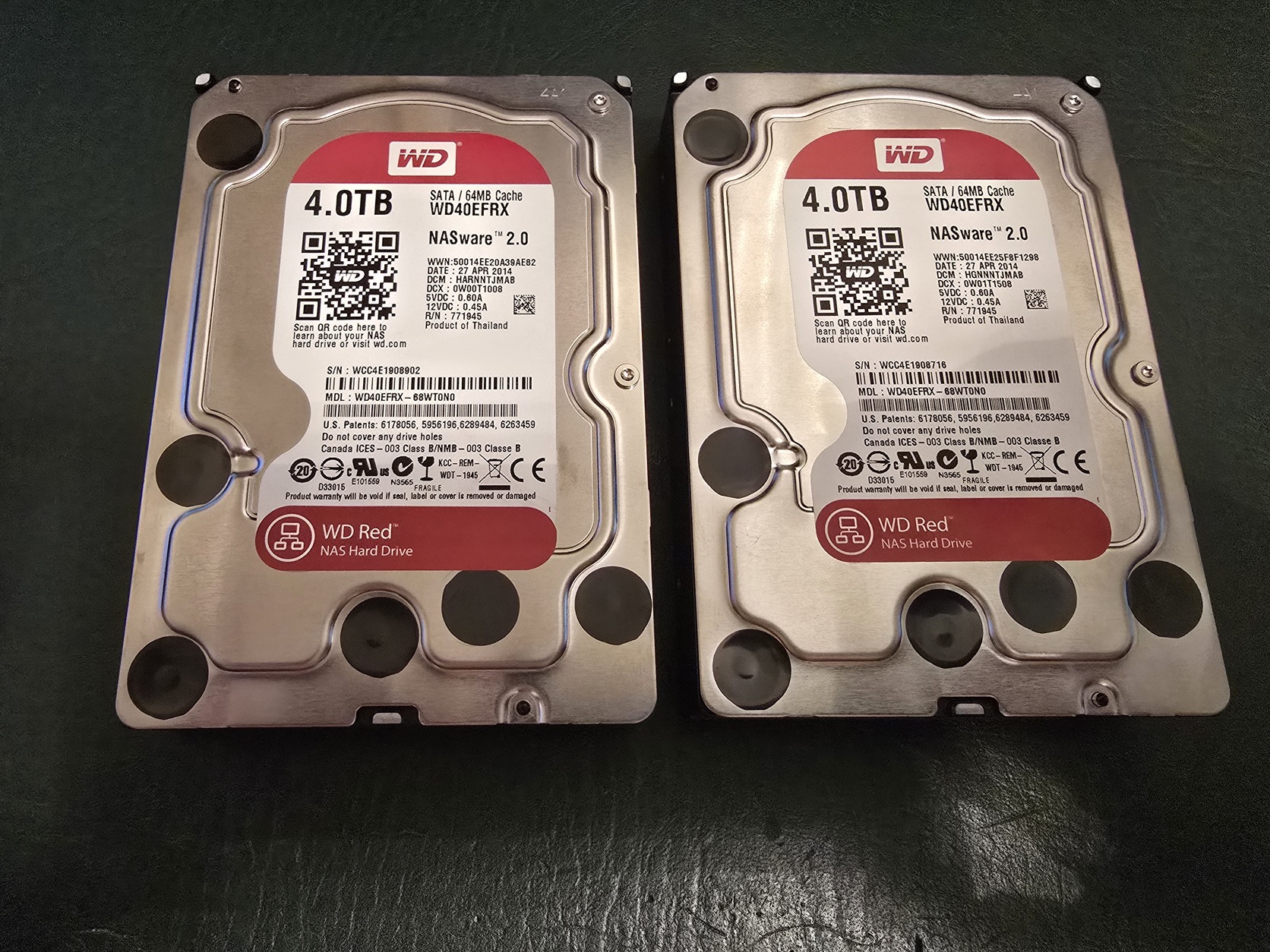 Eladó 2 db WD Red WD40EFRX 4TB NAS HDD (CMR) - HardverApró