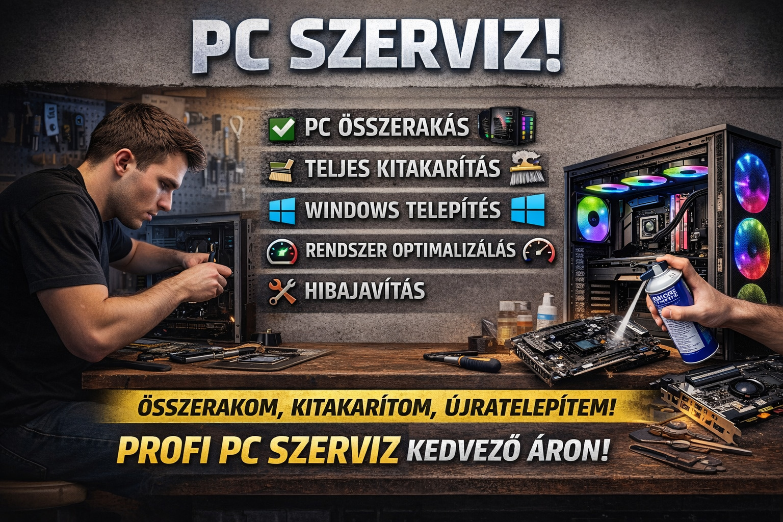Lassú a számítógéped? Kitakarítom és felgyorsítom! - HardverApró