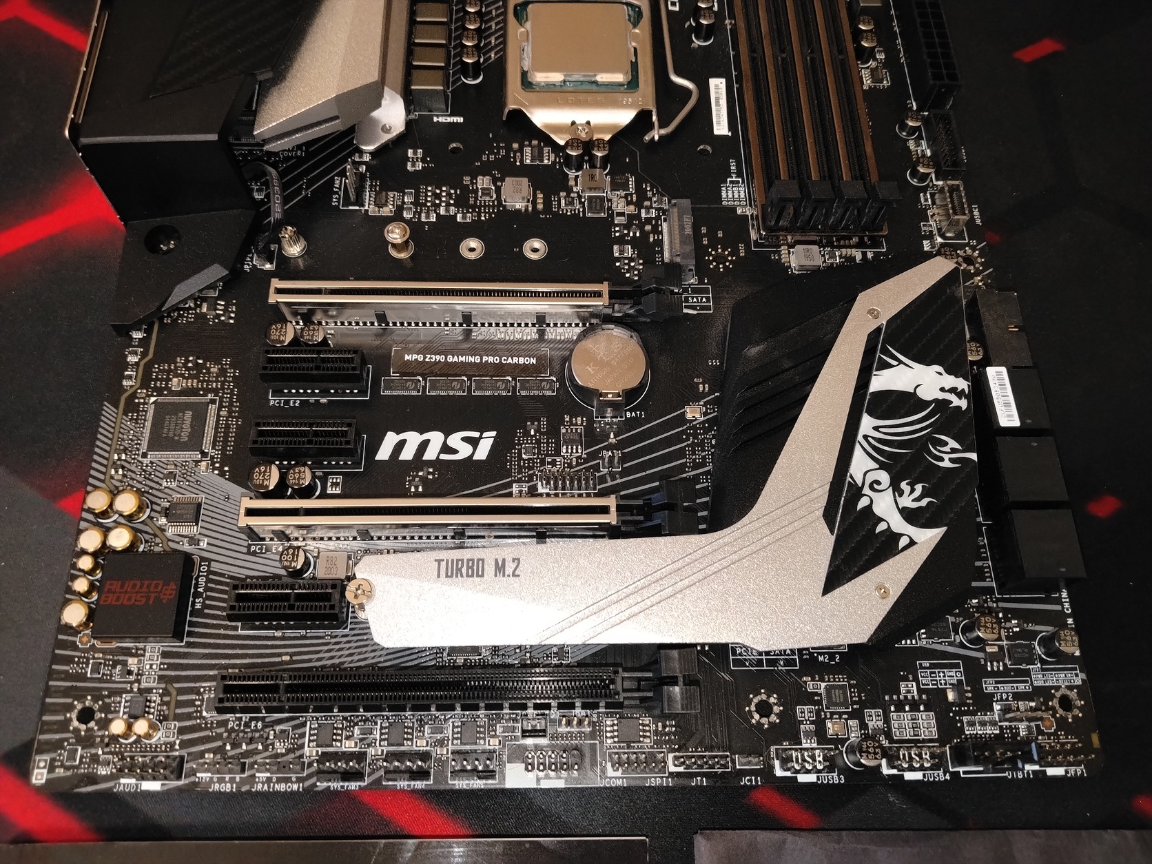 MSI MPG Z390 GAMING PRO CARBON + Intel Core i9-9900K - HardverApró