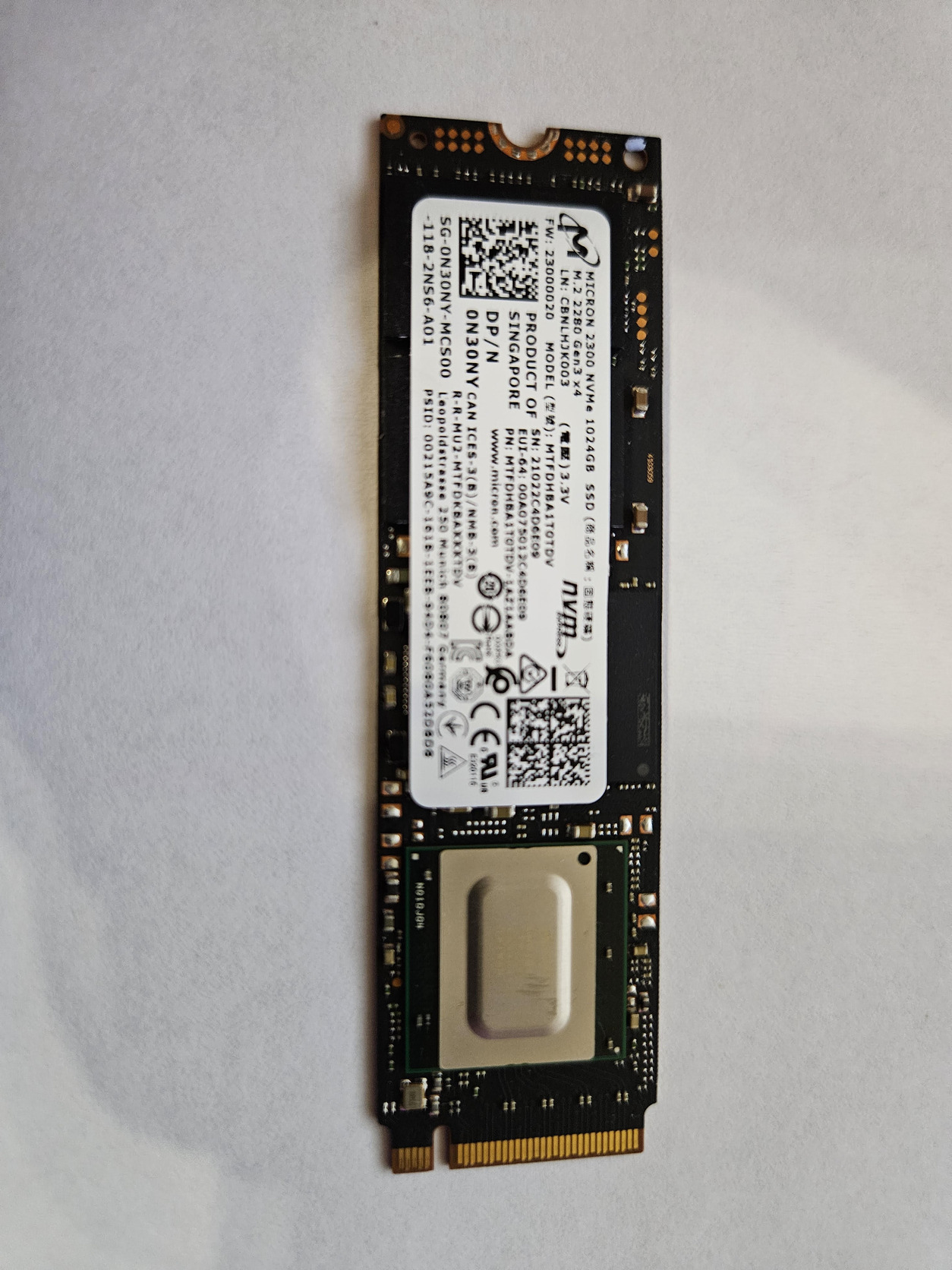 1 TB Micron 2300 NvMe m.2 SSD - HardverApró