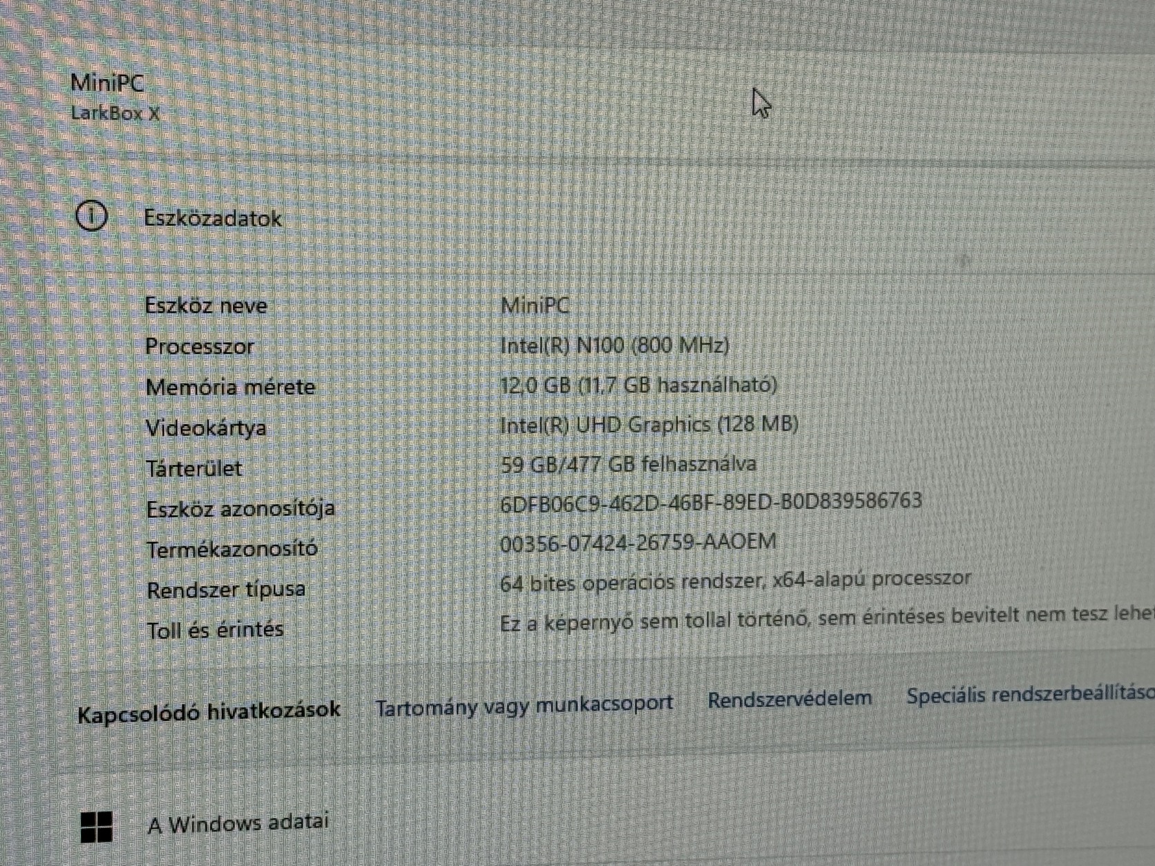 CHUWI LarkBox X Mini PC Intel N100 / 12 GB RAM / 512 GB SSD - HardverApró