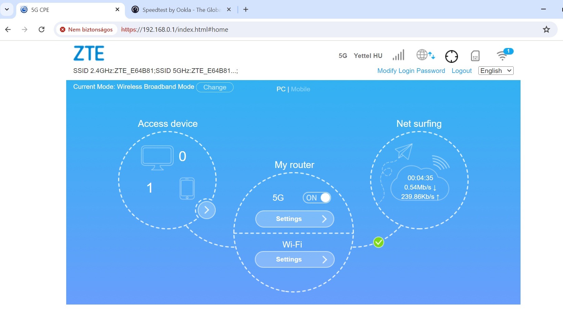 ZTE MC888 5G+ router LTE Cat19 Sim kártyás WiFi6 hotspot modem ...