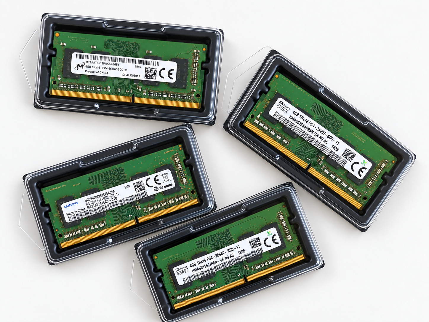 4 GB DDR4 laptop RAM Samsung / Micron / SK hynix 2400 / 2666 MHz 1