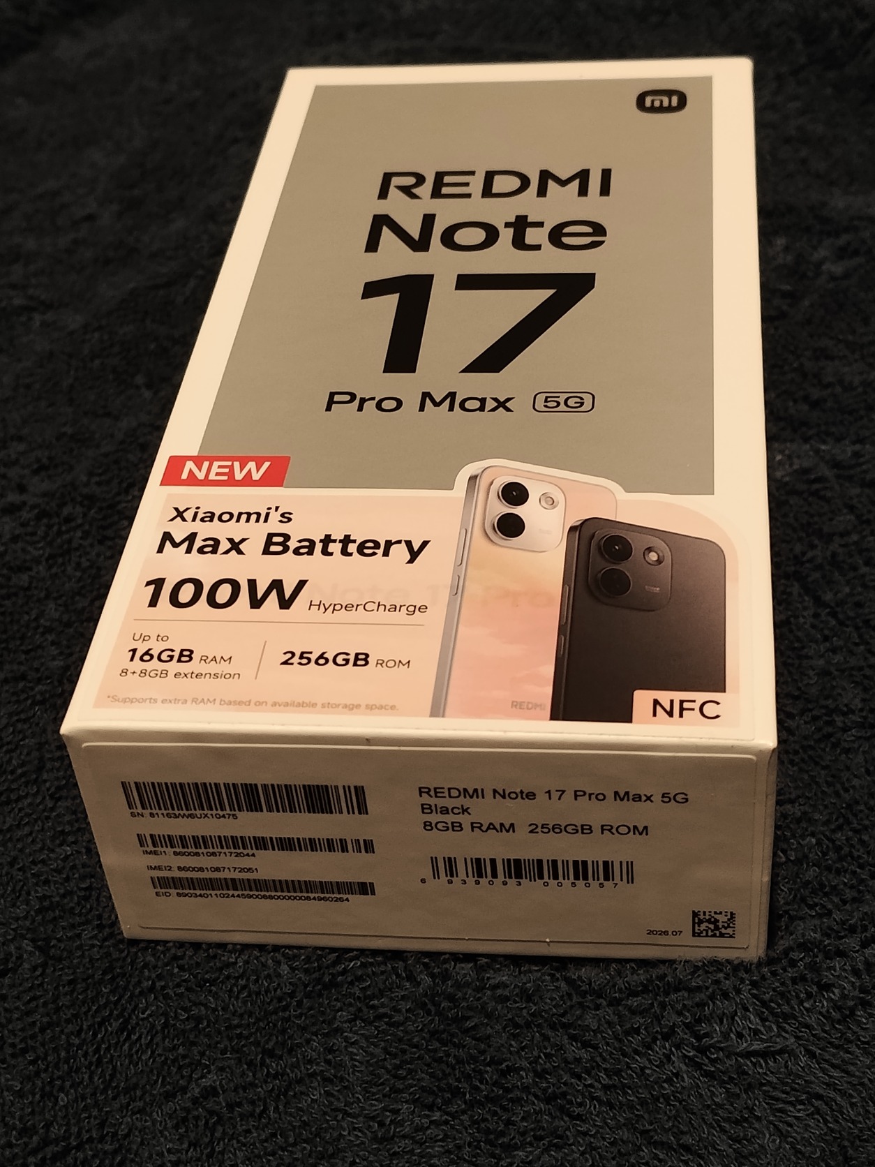 Max Pro Rd Xiaomi Redmi Note 17 Pro Max 5G (Fekete) 100W töltővel eladó / Xiaomi ...