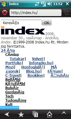 index.hu így néz ki nálam.