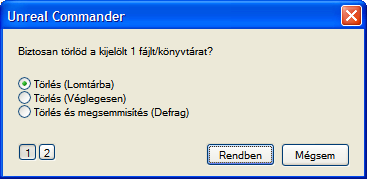 Unreal Commander törlés