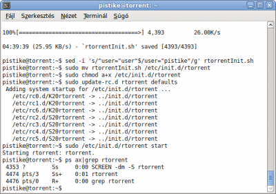 rtorrent tényleg futik