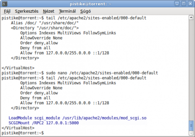 mi változott az apache configban
