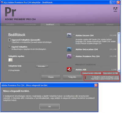 Adobe Premiere Pro CS4 hibás telepítőprogram???