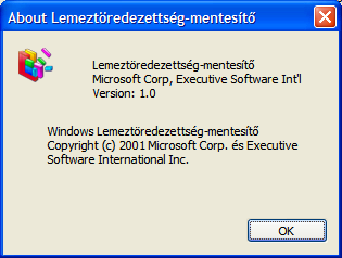 Windows Lemeztöredezettség-mentesítő