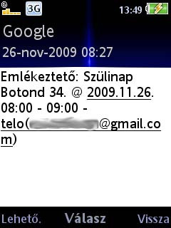 gmail naptár