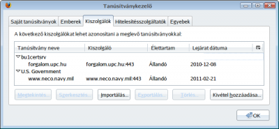 Tanúsítványkezelő