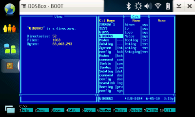 dosemu - norton commander