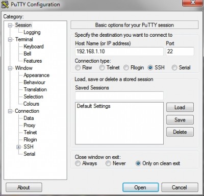 PuTTY SSH