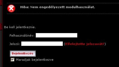 Egyébként meg ezt írja ki nálam hibaként