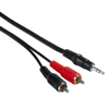3.5mm Jack - 2 RCA dugó 10m