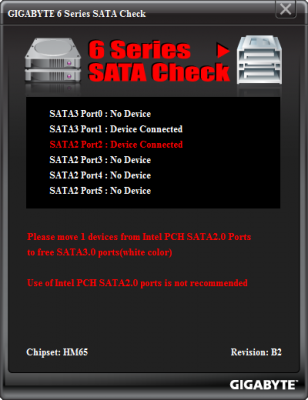 Gigabyte 6 Series SATA Check