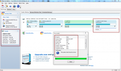Macrium Reflect - Lenovo OEM partition